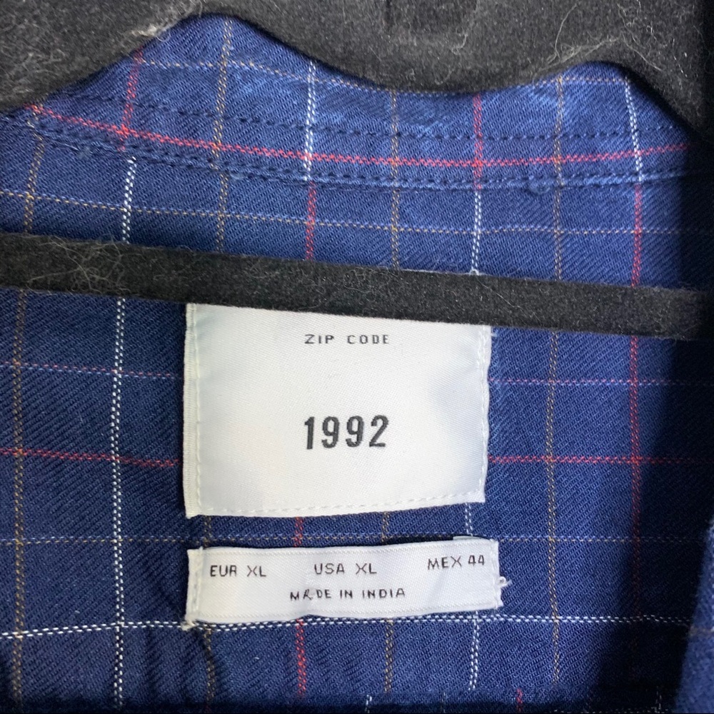 Zip Code 1992 Men’s Button Front Chambray Shirt Xl - image 3